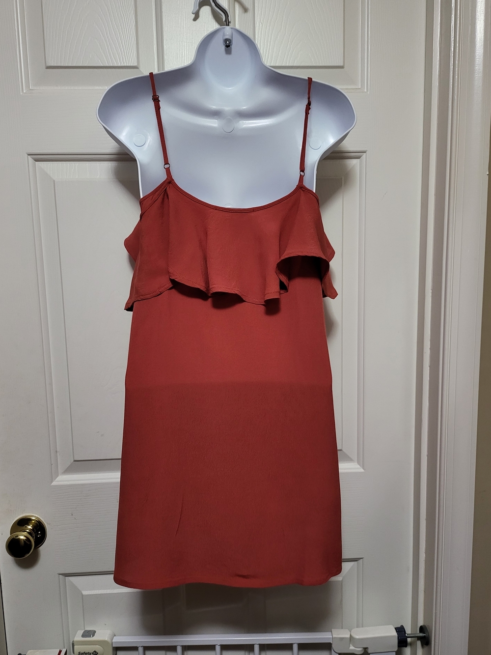 Forever 21 Rust Red Ruffle Mini Dress - Picture 2 of 3